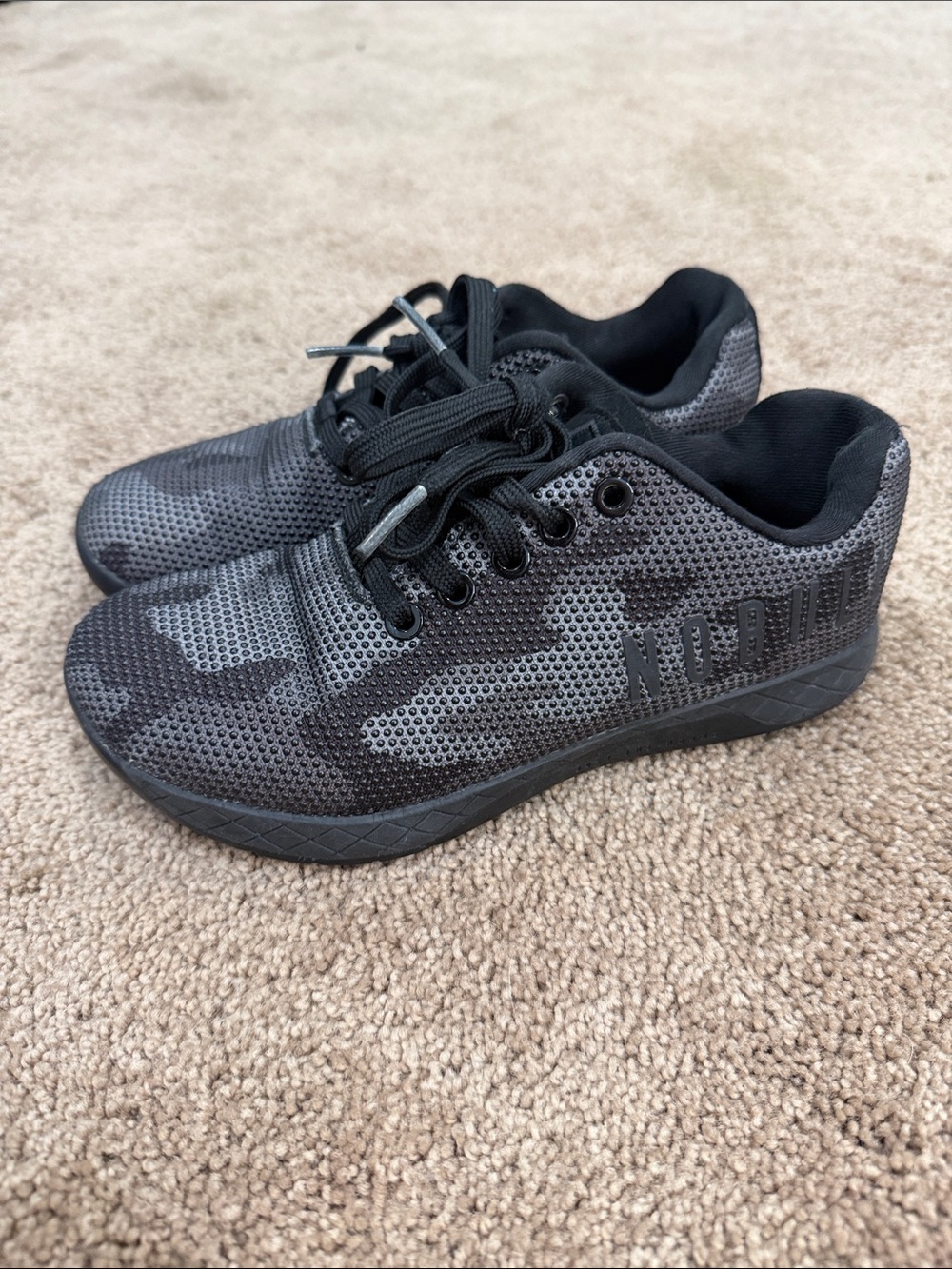 NOBULL Black & Gray Camo Knit Athletic Shoe